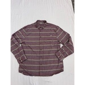 Vans Off The Wall Striped Long Sleeve Skate Shirt Size XXL Reddish Gray Yellow